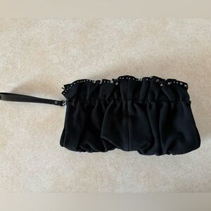Elegant Black Clutch with Rhinestone Accents